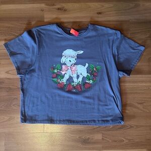 Sweet Society Strawberry Lamb Girls Baby Graphic T-Shirt